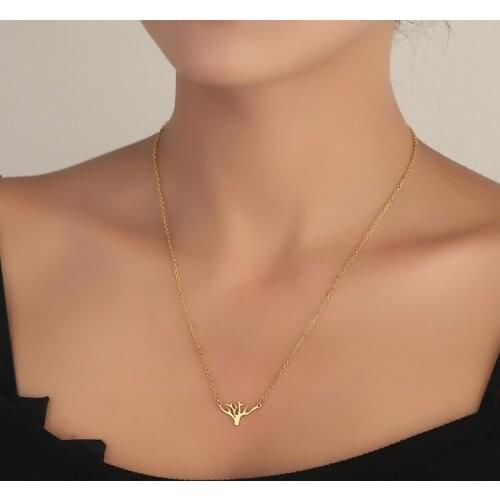 Simple Tree Necklaces for Women Life Tree Pendant Birthday Anniversary Jewelry