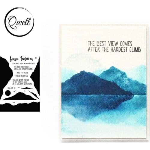 QWELL Hill Land Egret Sun Natural Scenery Clear Transparent Stamps For DIY Scrapbooking Craft Cards 2020 New