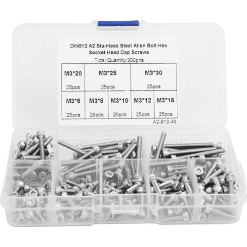 Threaded inserts thread repair tool Hex Socket Cap Head Screw 304 Stainless Steel Boxed Hardware Accessories M3