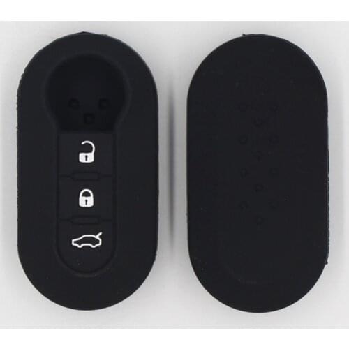 Silicone key FOB Shell Cover Case Protect skin sleeve set for FIAT TIPO Toro 500X nuovo grazie Flip Remote keyless accessories