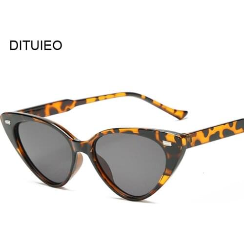 New Cateye Vintage Black Sunglasses Women Brand Designer Retro Points Sun Glasses Female Superstar Lady Cat Eye