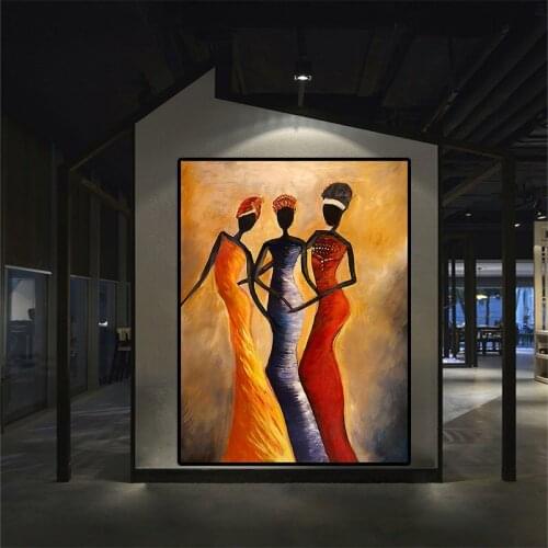 Vintage African Woman Portrait Canvas Art Paintings For Living Room Bedroom Scandinavia Posters Prints Wall Poster Home Decor
