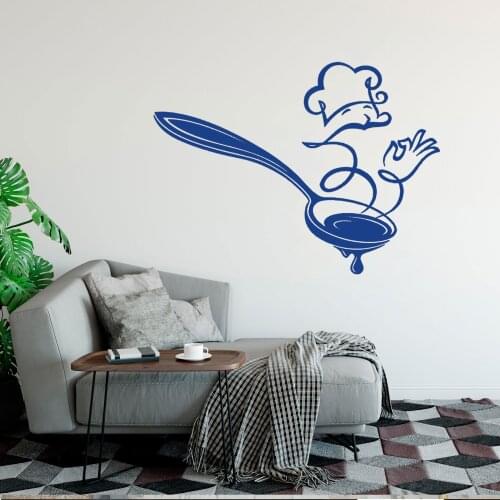 Chief Cook Waterproof Vinyl Wall Sticker Kitchen Dining Room Home / Restaurant Cuisine/Wine/Coffee Wall Decals cx2163