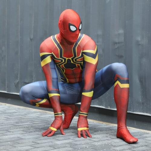 2020 Anime Cosplay Iron Super Hero Cosplay Halloween Costume for Adult Children Suit Lycra Zentai Cosplay Bodysuit