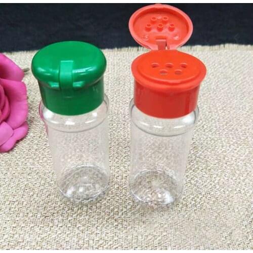 3pcs Plastic Spice Salt Pepper Shakers Seasoning Jar Portable Camping BBQ Condiment Vinegar Bottle Kitchen Cruet 100 ml