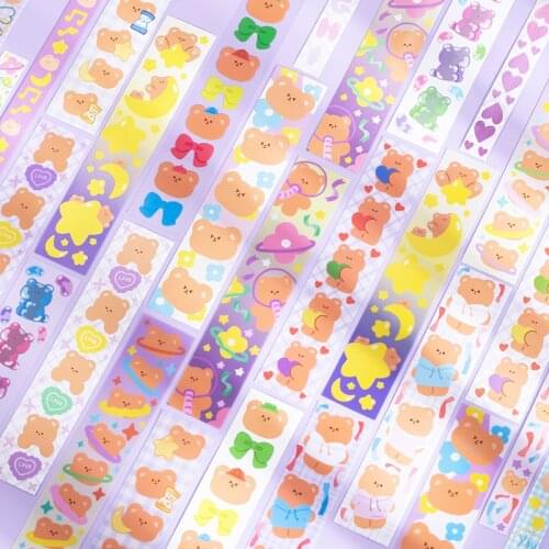40 sheets/lot Cute bear Decorative Stickers Scrapbooking Sticker Label DIY Diary Stationery Album Kawaii Party bear sticker
