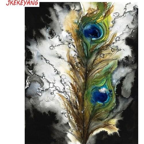 5D DIY square/round Diamond Painting Peacock feather Cross Stitch Diamond Embroidery Pattern Rhinestone J1651