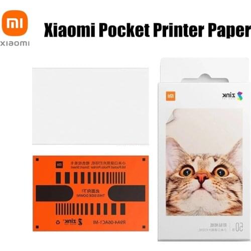 Original Xiaomi ZINK Pocket Printer Paper Self-adhesive Photo Print Sheets For Xiaomi 3-inch Mini Pocket Photo Printer Only Pape