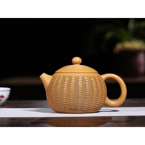 Large capacity 320ml Yixing tea pot purple clay Xishi teapot Authentic Handmade Teaware Chinese oolong tea kettle gifts