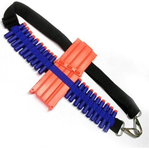 For Nerf N-strike Blasters Cartridge Holder,Bandolier Toy Gun Soft Bullets Belt Shoulder Strap Clip Charger Darts Ammo Storage