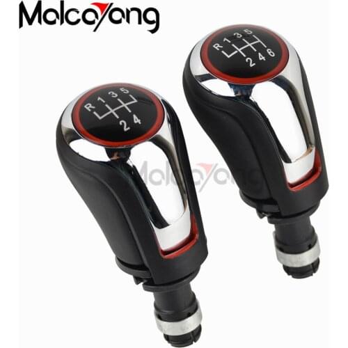For V-W Volkswagen Golf 5/6 MK5/6 Scirocco(2009) Octavia(2006) Matt/Chome Silver 5 6 Speed Gear Shift Knob Lever Pen Handle Ball