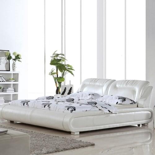 H8048 bedroom furniture leather bed soft bed 1.8 kingsize bed factory wholesale price offered sea shipment morden designH8048