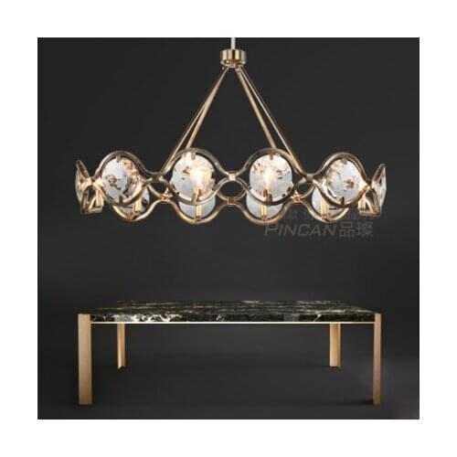 Personalized living room light postmodern luxury chandelier K9 crystal dining room bedroom model room home decoration lamps