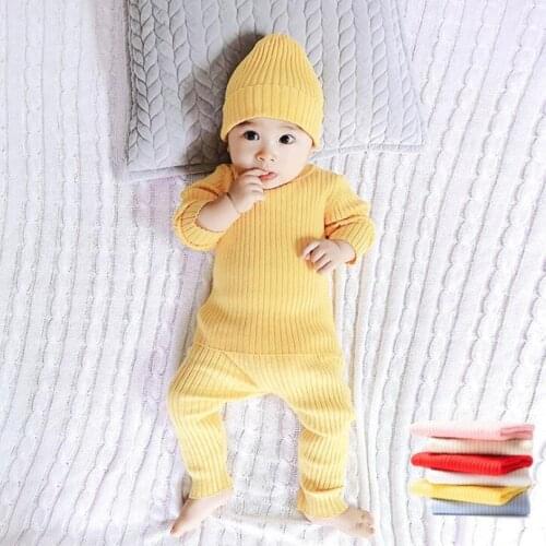Baby Girl Clothes Newborn Winter Baby Clothes Set Sweater + Pants 2pcs Knitted Baby Clothing Cotton Infant Girl Boy Baby Outfit