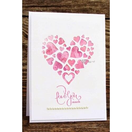 Mmao Crafts Metal Steel Cutting Dies New Heart love decoration Stencil For DIY Scrapbooking Paper/photo Cards Embossing Dies