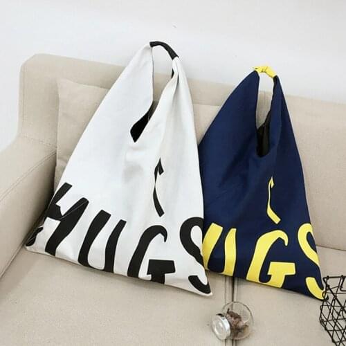 Fashion Womens Large Capacity Canvas Beach Handbag Student Shoulder Shopping Tote Bag Luxury Simple Bag