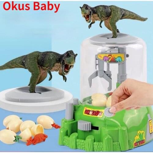 Brand New Dinosaur Egg Twisting Machine Childrens Coin Grabbing Machine Music Electric Home Puzzle Toys
