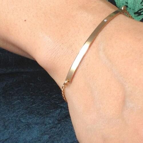 New simple and fashionable high-grade stainless steel adjustable bracelet for ladies girlfriends jewelry gifts