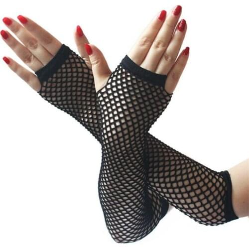 New Fashion Neon Fishnet Fingerless Long Gloves Leg Arm Cuff Party Wear Fancy Dress For Womens Sexy Beautiful Arm Warmer