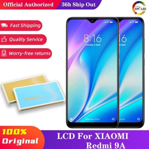 10Pcs/Lot Original New for Xiaomi Redmi 9A LCD Display Screen Touch Digitizer Assembly LCD Display 10 Point Touch Repair Parts