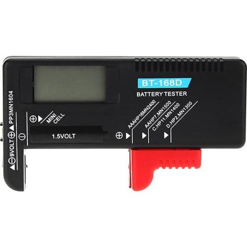 Hot BT-168 PRO AA/AAA/C/D/9/1.5V batteries Universal Button Cell Battery Colour Coded Meter Indicate Volt Tester Checker Power