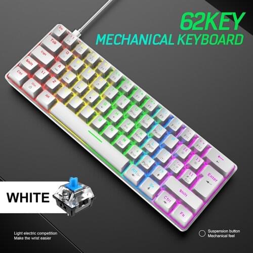 Wired Gaming Mini Keyboard Mechanical Waterproof Keybords Multifunction Ergonomic RGB Backlit Keyboard for Gamer Laptop Computer