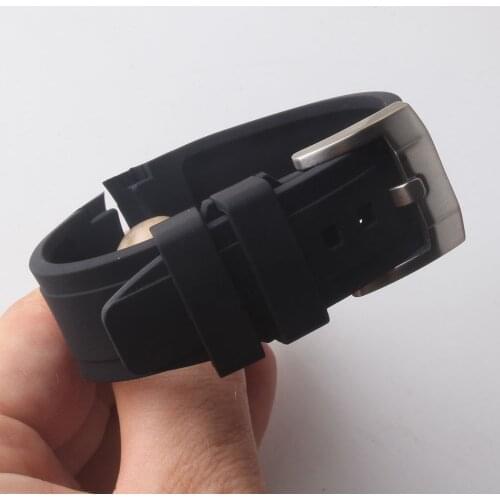 New Arrival Fashion Watchband Curved end Soft Rubber Silicone fit brand Mens Watches Waterproof Strap for sport watch 18 20 22mm