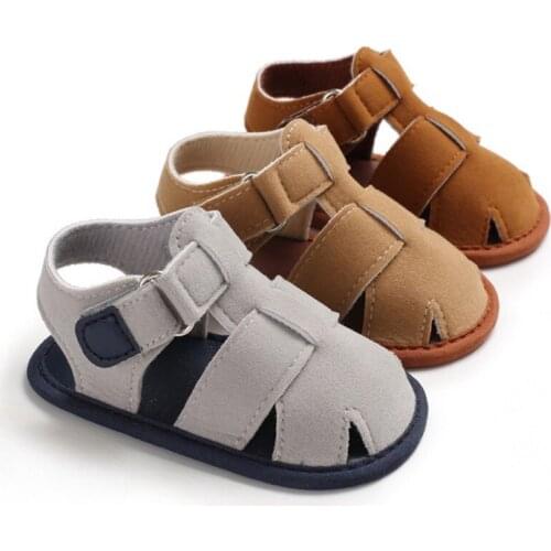 Boys Sandals Sneakers Infant Shoes 0-18M Baby Sandals Anti-Slip Hollow Shoes Summer Fashion Baby Boy Soft Shoes
