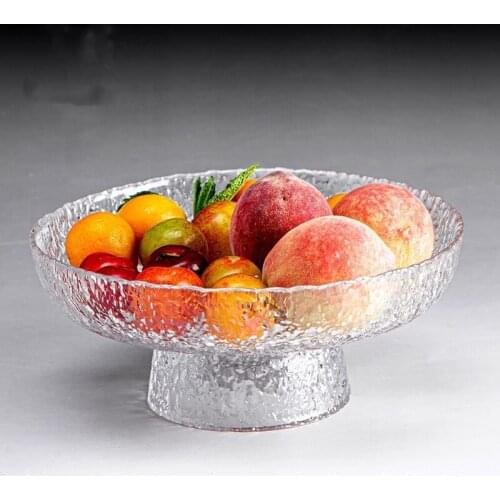 Glass Tableware Fruit Tray Birthday Party Decoration Cake Dessert Plate Northern Europe Home Kitchen Tableware Snack Tray