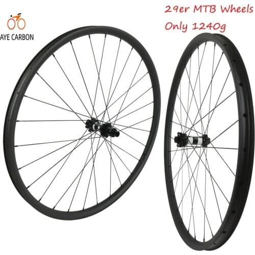 Light weight 29 carbon mountain wheels with straght pull 350 hub pillar spokes for XC 29 inch carbon mtb wheels hookless rim