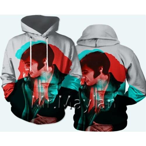 The King Elvis Presley 3D Print Hoodies Men/women hiphop streetwear outwear Fans Gothic Hood Sweatshirts Jacket Top Clothes RT33