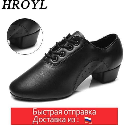 HROYL Mens Latin Dance Shoes Ballroom Tango Man latin dancing Shoes For Man Boy Shoes Dance Sneaker Jazz Shoes 18-27.5CM