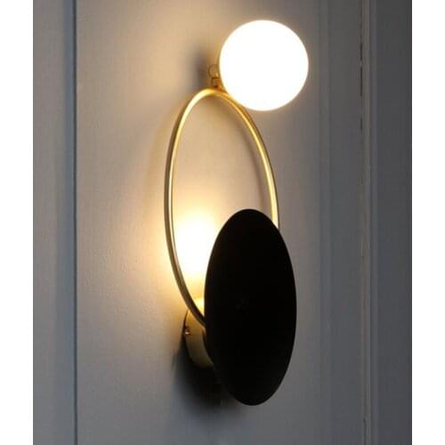 Vintage modern bed wall lamp crystal mirror light living room corridor wall lamp bedroom bedside wall lamp