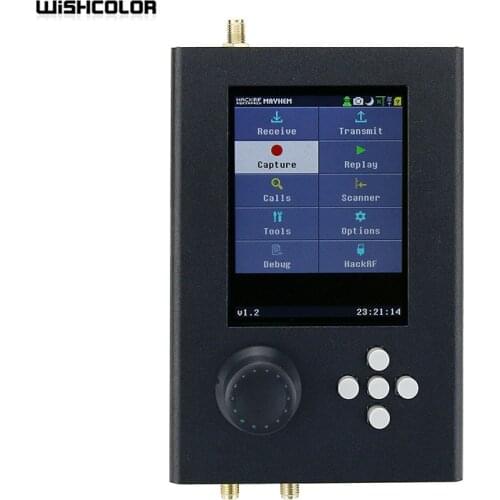 Wishcolor HackRF One + Portapack H2 SDR Radio 1MHz-6GHz 0.5ppm TXCO With Battery Optional Metal Plastic Unassembled Case