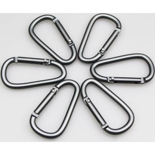 1pcs Aluminum Alloy D-ring Carabiner Clip Set Screw Lock Hanging Hook Buckle Keychain Ring Camping Equipment