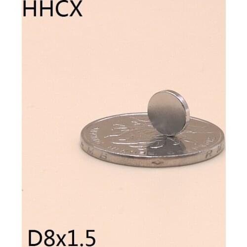 10 20 50 100pcs/lot Disc magnet 8x1.5 N35 NdFeB Magnet 8*1.5 Magnets 8 x 1.5 for speaker