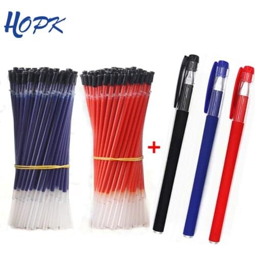 23Pcs/set Red Blue Black ink Gel Pen Refill 0.5mm Writing Neutral Pens Refill for Student School Office Supplies Stationery