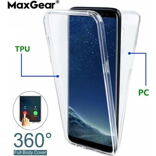 360 Full Cover For Samsung Galaxy S20 Ultra S9 S8 S10 Plus Note 10 9 8 A70 A50 A40 A51 A71 A20E S10E S7 S6 Edge Transparent Case