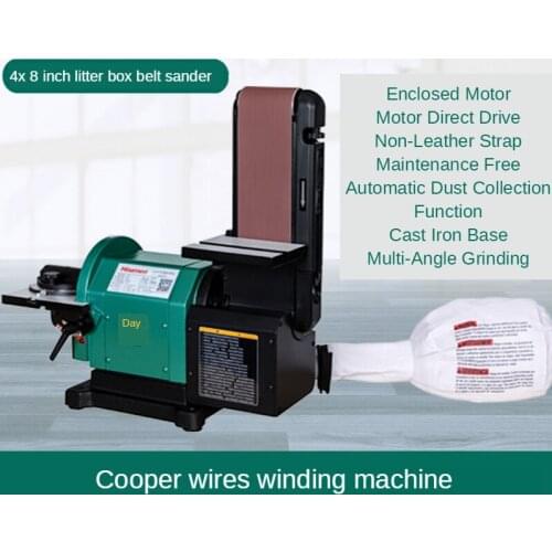 750W 4X8 inch sanding belt sander H4800 sharpening machine automatic dust collecting function