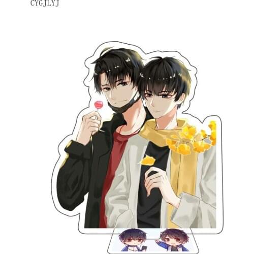 Anime Keychain Camouflage Learn Slag Xie Yu He Zhao Cosplay Double Side Wei Zhuang Xue Zha Acrylic Stand Figure Plate Desk Decor