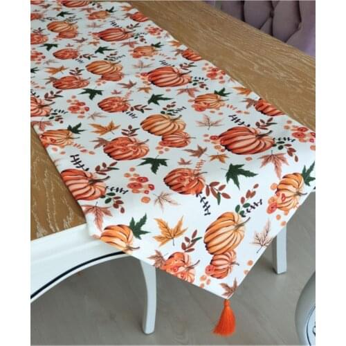 Orange Pumpkin Pattern Runner