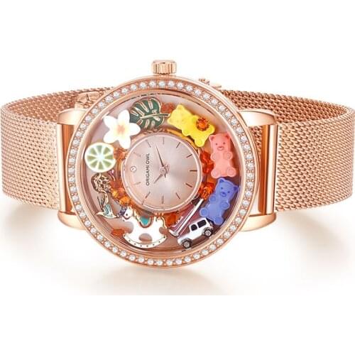 1 Piece Living locket Watch for Floating Charms With Clear Crystal Accent