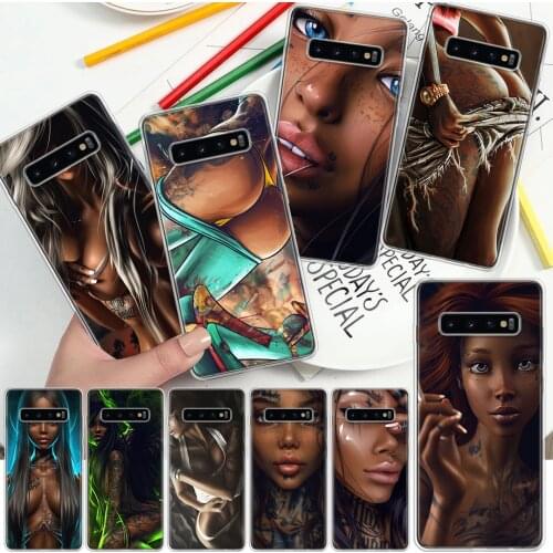 Black Tattoos Sexy Girls Cool Phone Case For Samsung Galaxy A51 A71 A70 A50 A40 A30 A21 A20E A10S A41 A01 A6 A7 A8 A9 Plus + Sof