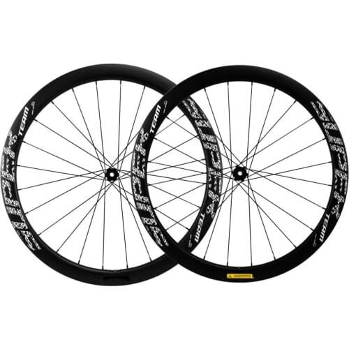 Superteam Disc Brake Carbon Wheel Road Bike 45mm Depth UD Matte Without Braking Surface Tubeless Carbon Bike Wheelset CX6 Hub