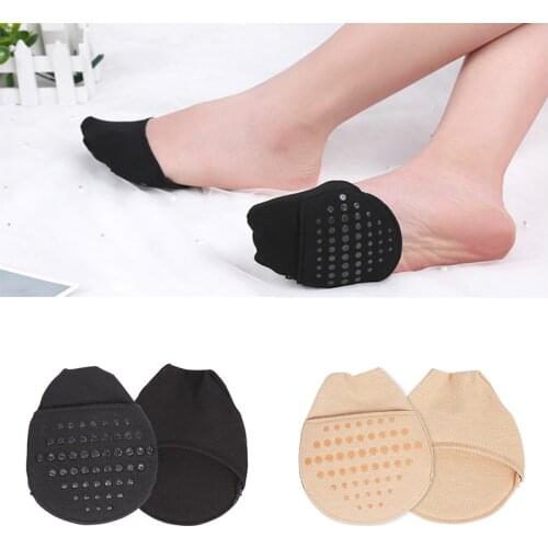 Breathable Female Forefoot Socks Insoles Half Palm Socks Forefoot Pads High Heels Slipper Gel Anti-Slip Breathable Shoes Slip