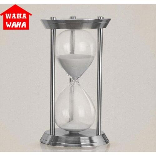 European Metal Hourglass Timer Clock Sand Metal+glass Decorative Sand Hourglasses Sand Sand Timer for Desktop Decoration
