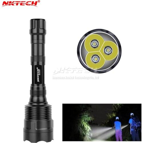 NKTECH NK-3XT6 XML-T6 LED Flashlight 3x Bulb 3800 Lumens 5-Modes Torch Super Bright Lamp For Outdoor Hiking Camping Bike Riding