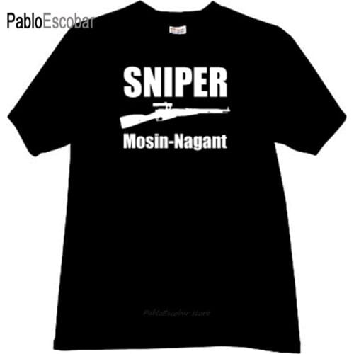Fashion t-shirt men cotton t shirt SNIPER - Mosin Nagant Russian Rifle T-shirt brand tee-shirt male summer tops