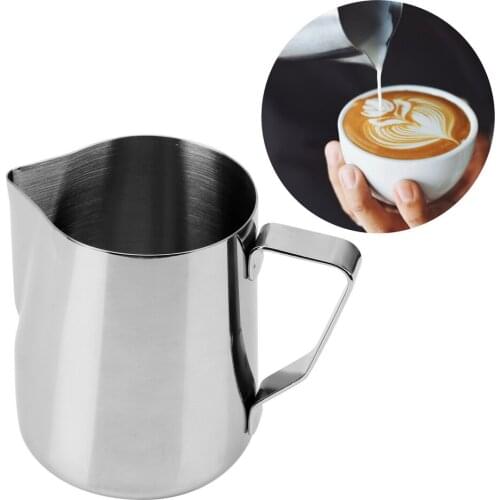 Coffee Latte Pitcher Coffee Pitcher Pull Flower Cup Stainless Steel Milk frothing Jug Espresso Barista Craft