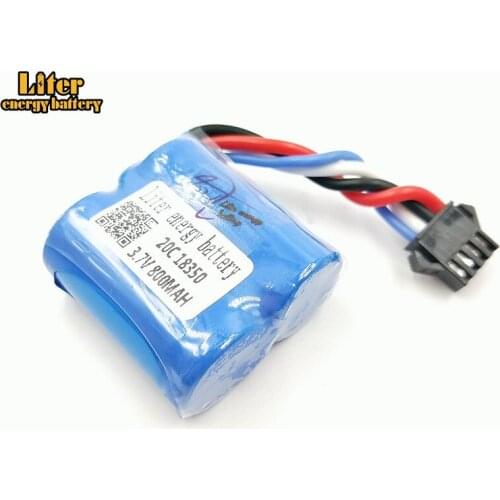 3.7V 800mAh 18350 Lipo Battery For UDI R/C UDI001 UDI011 Venom Speed Boat 3.7V 600mAh Li-ion SM-4P Replacement Battery